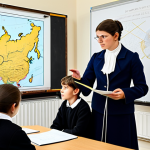 Historical Research Project**

"A young, fully clothed student in a professional, modest outfit, presenting a research project on the history of Moscow during the 1812 Napoleonic War. The scene takes place in a well-lit, modern classroom with a whiteboard display showing historical maps and documents. The student is giving a presentation with confidence and enthusiasm. Safe for work, appropriate content, perfect anatomy, correct proportions, natural pose, family-friendly, professional presentation."

**