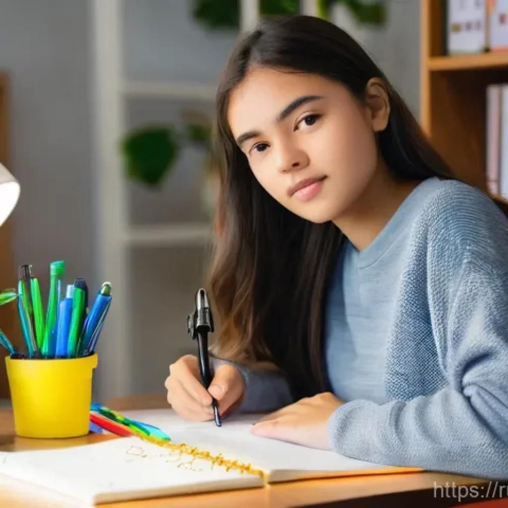 고등학교 자율학습 효과적으로 하는 법 - **Prompt: Focused Student Mastering Concepts with Mind Maps and Active Reading**
A bright, well-...