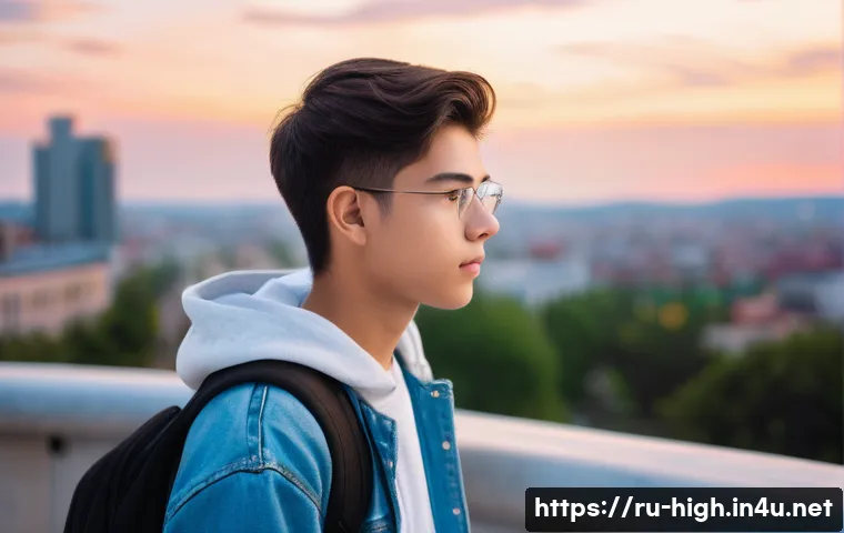 고등학교 진로 멘토링 활용법 - **Prompt:** A thoughtful high school student, aged 16, with a gender-neutral appearance, stands at a...