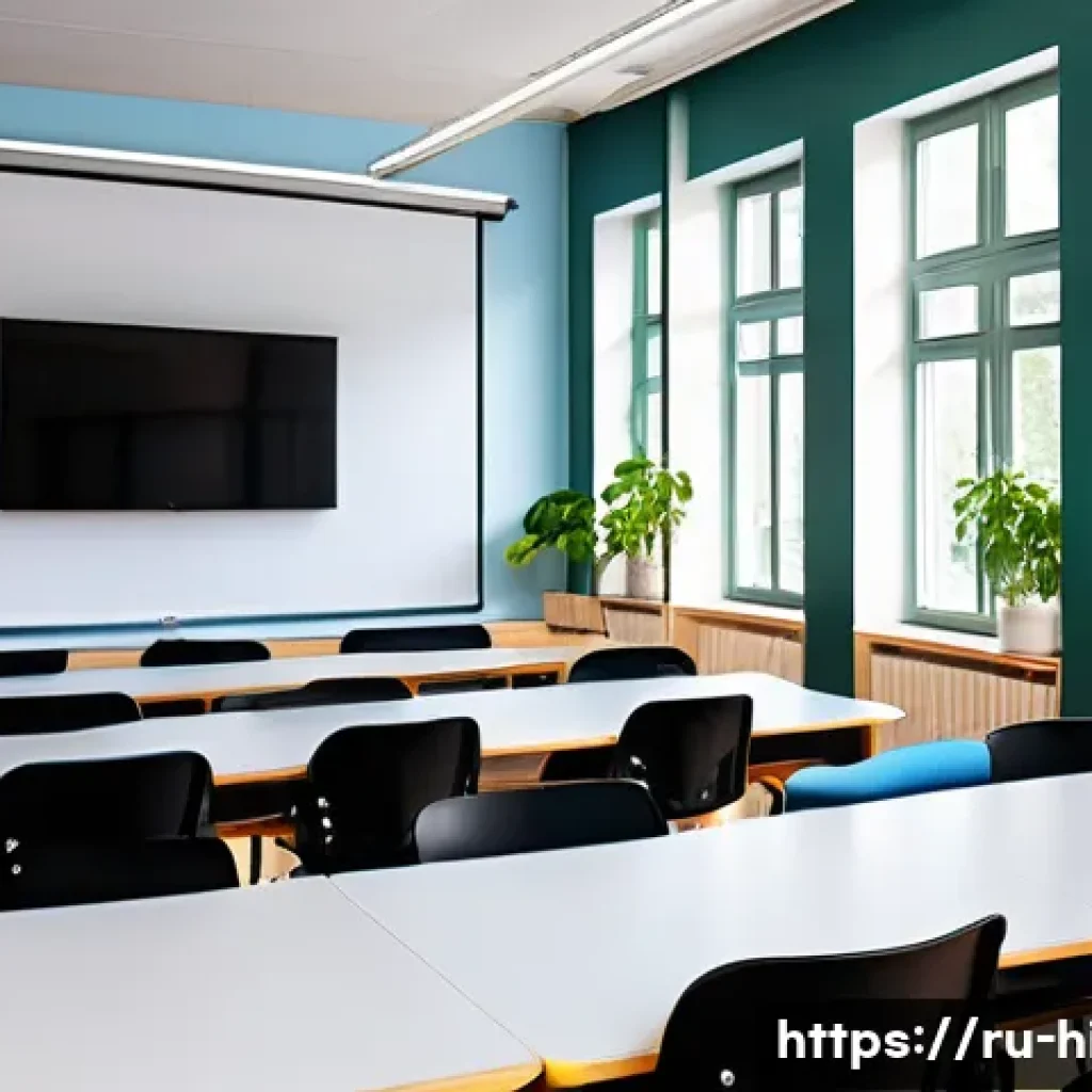 고등학교 학생회 공약 예시 - A modern Russian school classroom interior featuring ergonomic adjustable desks and chairs designed ...