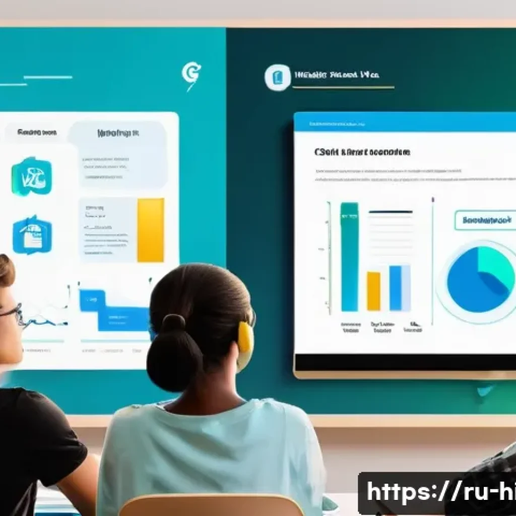고등학교 과목별 인강 추천 - A modern online language learning classroom scene featuring a diverse group of teenage students atte...